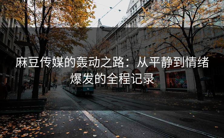 麻豆传媒的轰动之路:从平静到情绪爆发的全程记录 第1张 麻豆传媒的轰动之路:从平静到情绪爆发的全程记录 第1张